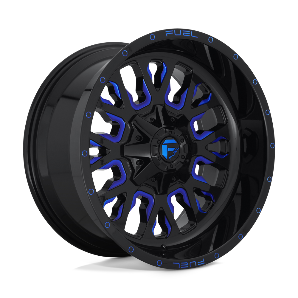 CARBURANT TOUT-TERRAIN D645 COURSE 18X9 6X135 / 6X139.7 1 106.1 NOIR BRILLANT BLEU TEINTÉ CLAIRE