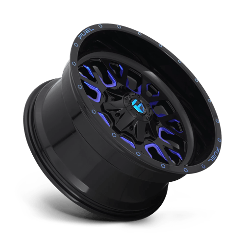 CARBURANT TOUT-TERRAIN D645 COURSE 18X9 6X135 / 6X139.7 20 106.1 NOIR BRILLANT BLEU TEINTÉ CLAIR