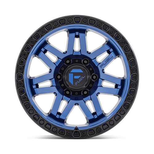 Carburant 1PC D813 Syndicate 17x9 6x139.7 -12 106.1 Bleu foncé avec anneau noir
