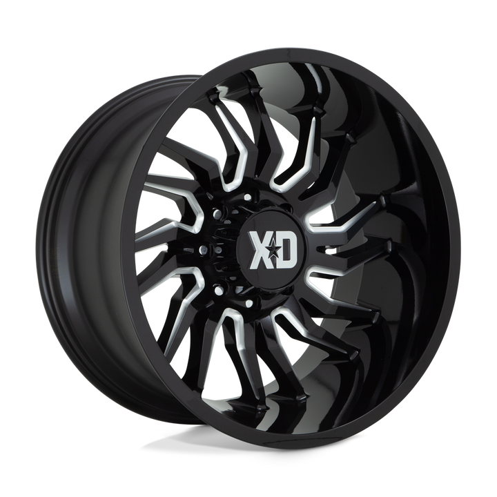 XD Wheels Xd858 Tension 20x10 8x165.1 -18 125.1 Noir Brillant Fraisé