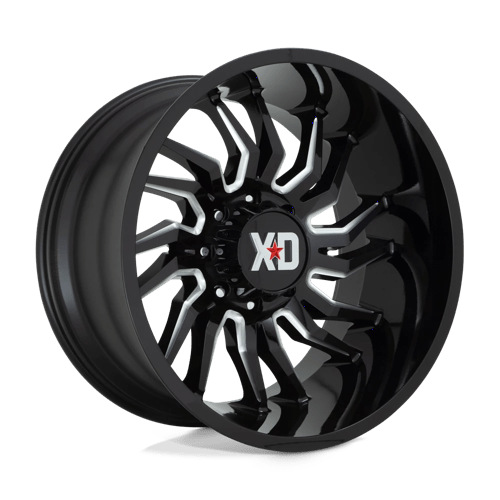 XD Wheels Xd858 Tension 22x10 6x135 -18 87.1 Noir Brillant Fraisé