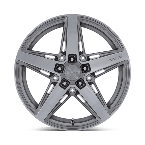 Niche 1pc M270 Teramo 18x8 5x120 30 72.56 Anthracite Brushed Face Tint Clear