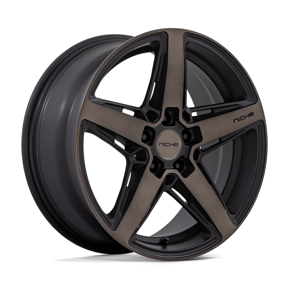 Niche 1pc M271 Teramo 18x8 5x100 40 66.06 Noir Mat Avec Face Double Teinte Foncé