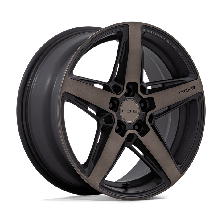 Niche 1pc M271 Teramo 18x8 5x112 42 66.56 Matte Black With Double Dark Tint Face