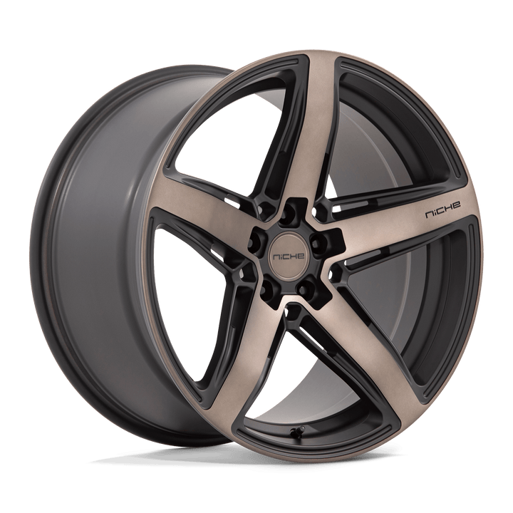 Niche 1pc M271 Teramo 20x11 5x115 20 71.5 Noir Mat Avec Double Teinte Foncé Face