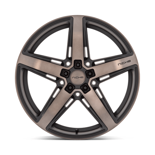 Niche 1pc M271 Teramo 20x11 5x115 20 71.5 Noir Mat Avec Double Teinte Foncé Face