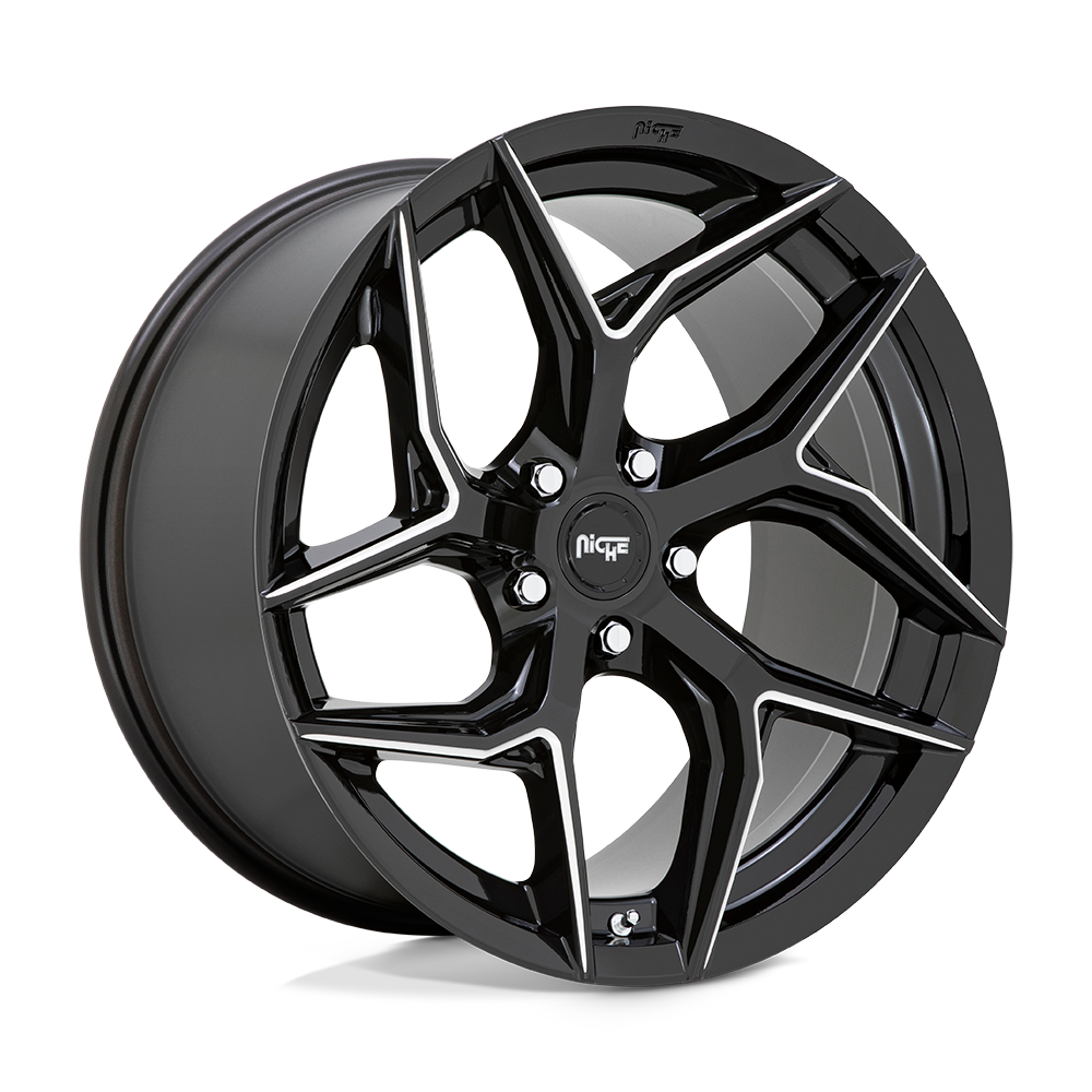 Niche 1pc M266 Torsion 20x9 5x112 27 66.56 Gloss Black Milled
