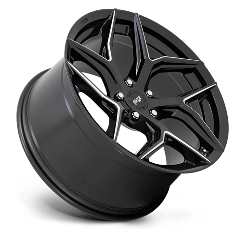 Niche 1pc M266 Torsion 20x9 5x112 27 66.56 Gloss Black Milled