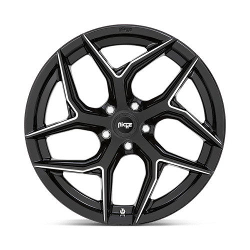 Niche 1pc M266 Torsion 20x9 5x112 27 66.56 Gloss Black Milled
