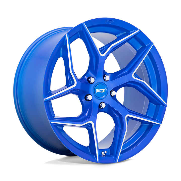 Niche 1pc M268 Torsioni 20x9 5x112 25 66.56 Anodized Blue Milled