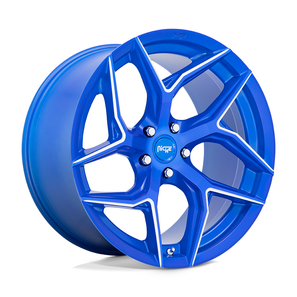 Niche 1pc M268 Torsioni 20x9 5x112 27 66.56 Anodized Blue Milled