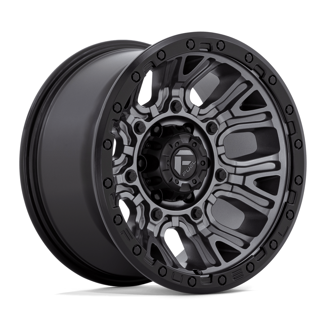 Carburant tout-terrain D825 Traction 20x9 5x127 1 71,5 Gunmetal mat avec anneau noir