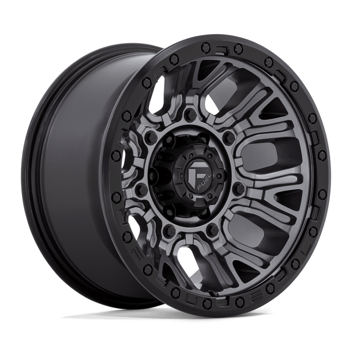 Carburant tout-terrain D825 Traction 20x9 5x127 1 71,5 Gunmetal mat avec anneau noir