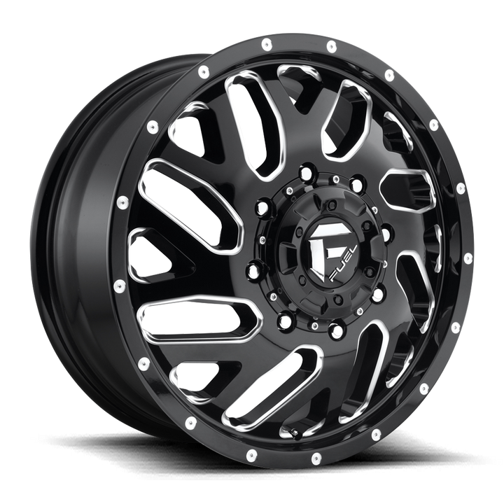 CARBURANT TOUT-TERRAIN D581 TRITON 20X8.25 8X165.1 105 121.5 NOIR BRILLANT FRAISÉ