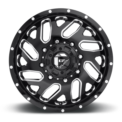 CARBURANT TOUT-TERRAIN D581 TRITON 20X8.25 8X165.1 105 121.5 NOIR BRILLANT FRAISÉ