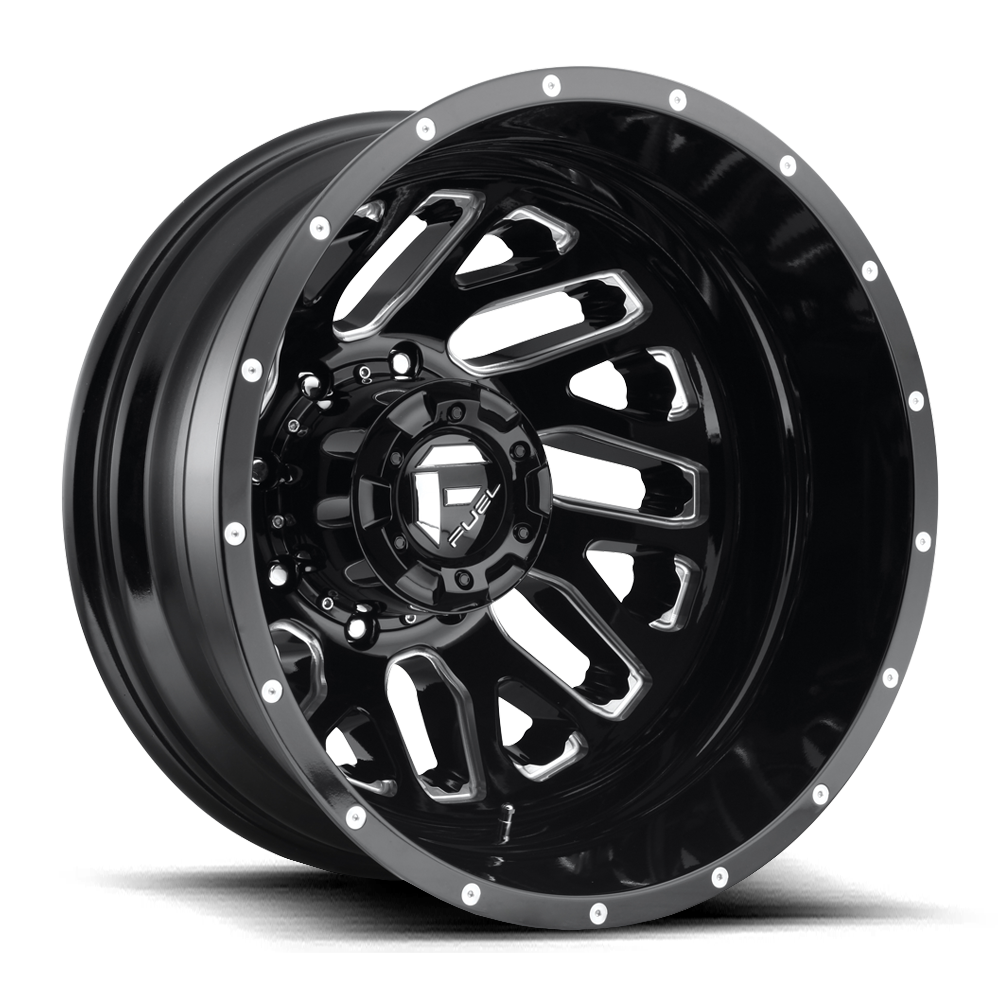 CARBURANT TOUT-TERRAIN D581 TRITON 22X8.25 8X200 -201 142 NOIR BRILLANT FRAISÉ