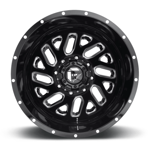 CARBURANT TOUT-TERRAIN D581 TRITON 22X8.25 8X210 -221 154.3 NOIR BRILLANT FRAISÉ
