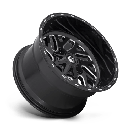 CARBURANT TOUT-TERRAIN D581 TRITON 22X8.25 8X165.1 -215 121.5 NOIR BRILLANT FRAISÉ
