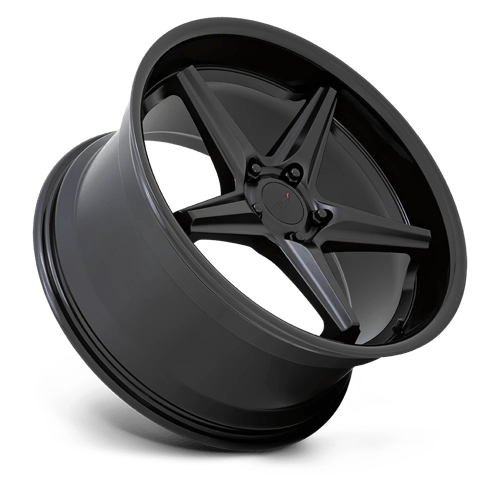 TSW LAUNCH 19X8.5 5X114.3 40 76.1 NOIR MAT AVEC LÈVRE NOIR BRILLANT