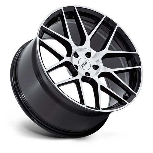 TSW Tw002 Lasarthe 18x9.5 5x112 22 66.56 Noir brillant usiné