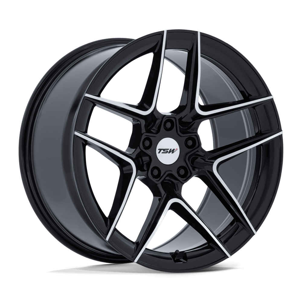 TSW Tw008 Slipstream 19x10.5 5x112 35 66.56 Gloss Black Machined Face