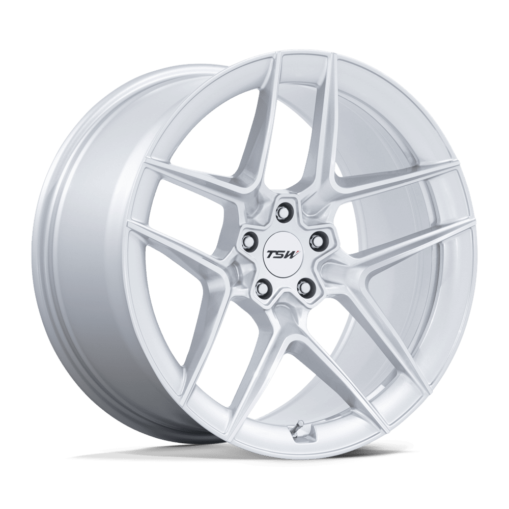 TSW Tw008 Slipstream 19x9.5 5x112 25 66.56 Gloss Silver Machined Face