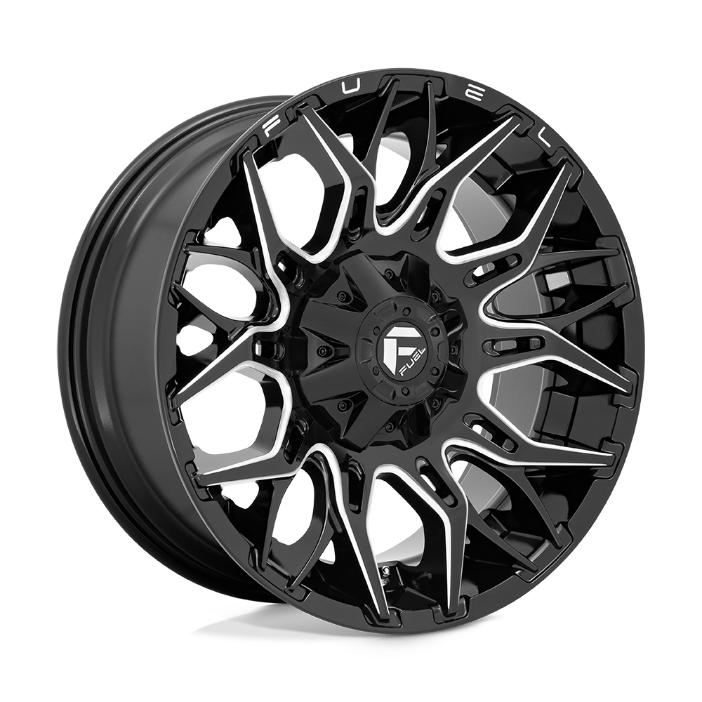 CARBURANT TOUT-TERRAIN D769 TWITCH 20X10 8X165.1 -18 125.1 NOIR BRILLANT FRAISÉ