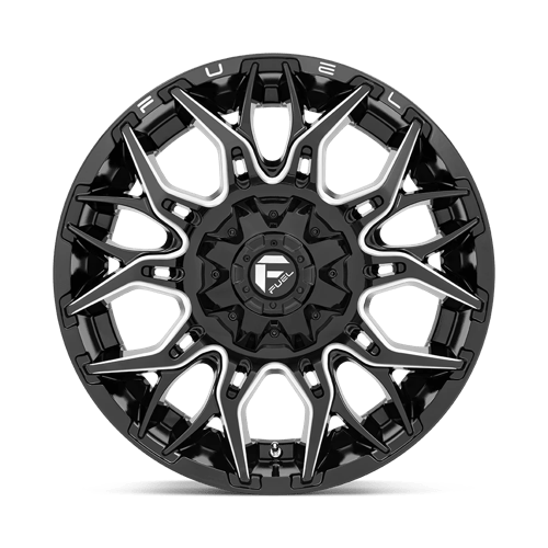 CARBURANT TOUT-TERRAIN D769 TWITCH 20X9 8X165.1 1 125.1 NOIR BRILLANT FRAISÉ