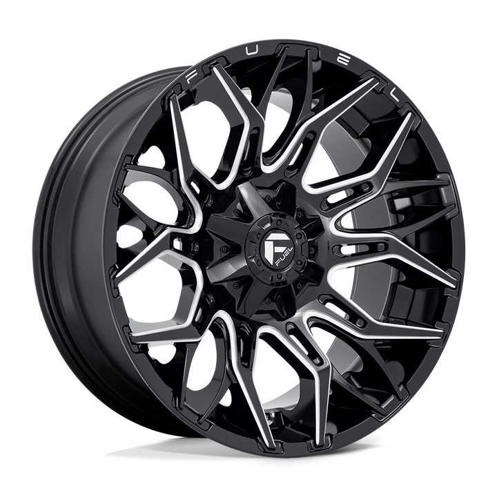 CARBURANT TOUT-TERRAIN D769 TWITCH 22X10 8X180 -18 124.2 NOIR BRILLANT FRAISÉ