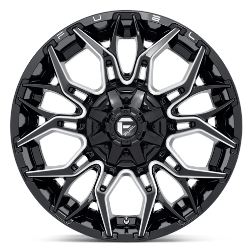 CARBURANT TOUT-TERRAIN D769 TWITCH 22X10 8X180 -18 124.2 NOIR BRILLANT FRAISÉ