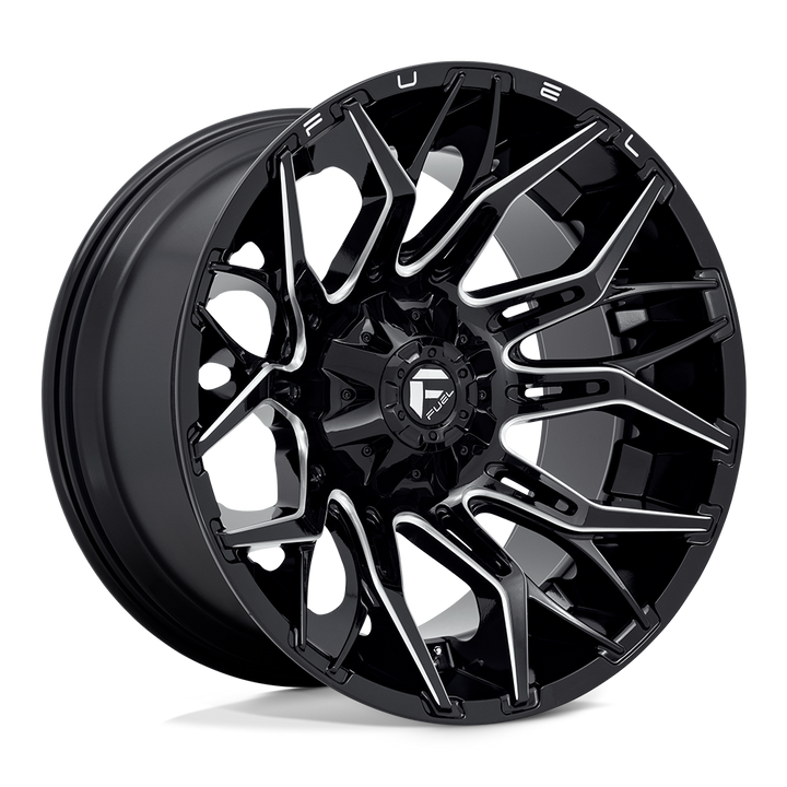 CARBURANT TOUT-TERRAIN D769 TWITCH 22X12 8X180 -44 124.2 NOIR BRILLANT FRAISÉ