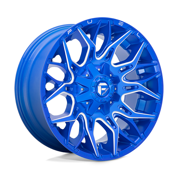 CARBURANT TOUT-TERRAIN D770 TWITCH 22X12 6X135 / 6X139.7 -44 106.1 ANODISÉ BLEU FRAISÉ