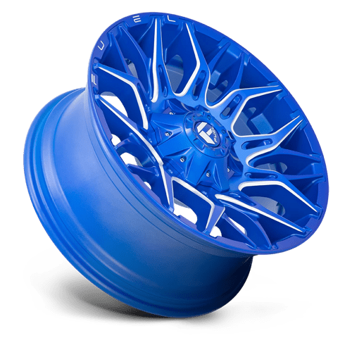 CARBURANT TOUT-TERRAIN D770 TWITCH 22X10 5X139.7 / 5X150 -18 110.1 ANODISÉ BLEU FRAISÉ