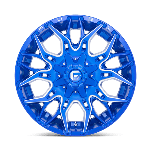 CARBURANT TOUT-TERRAIN D770 TWITCH 22X12 6X135 / 6X139.7 -44 106.1 ANODISÉ BLEU FRAISÉ