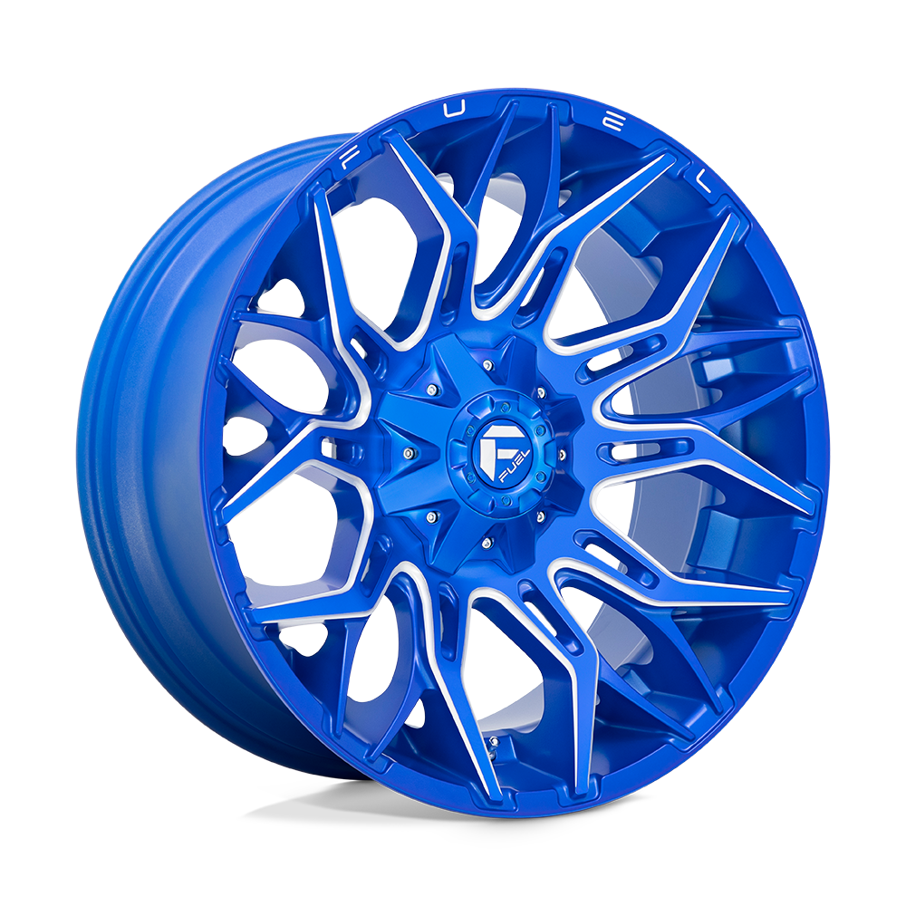 CARBURANT TOUT-TERRAIN D770 TWITCH 22X10 8X170 -18 125.1 ANODISÉ BLEU FRAISÉ