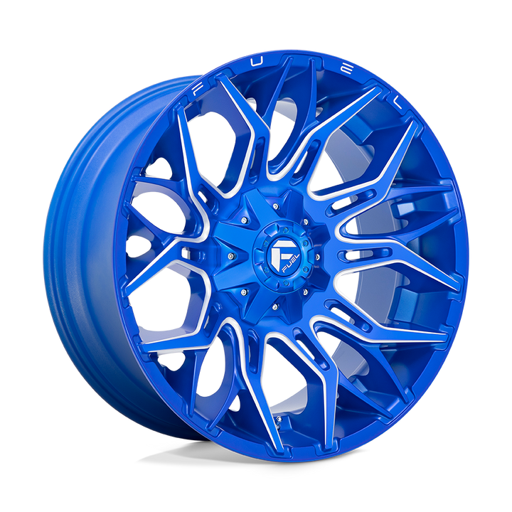 CARBURANT TOUT-TERRAIN D770 TWITCH 22X10 8X170 -18 125.1 ANODISÉ BLEU FRAISÉ