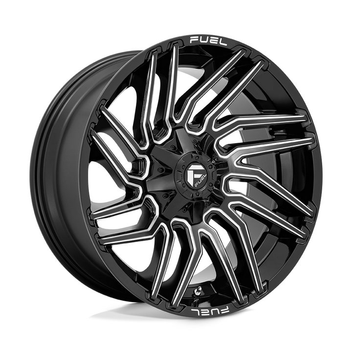 CARBURANT TOUT-TERRAIN D773 TYPHOON 22X10 8X165.1 -18 125.1 NOIR BRILLANT FRAISÉ