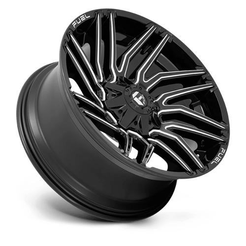 CARBURANT TOUT-TERRAIN D773 TYPHOON 22X10 8X180 -18 124.2 NOIR BRILLANT FRAISÉ