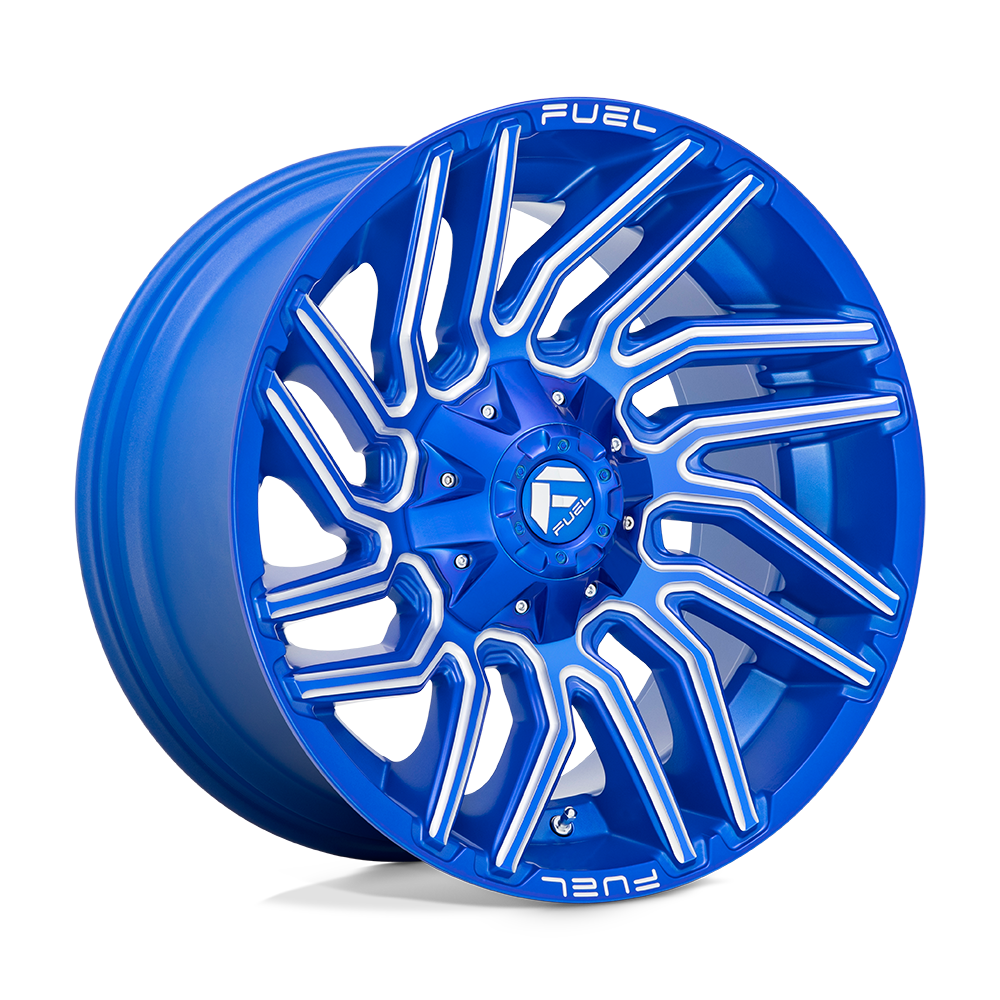 CARBURANT TOUT-TERRAIN D774 TYPHOON 20X10 6X135 / 6X139.7 -18 106.1 ANODISÉ BLEU FRAISÉ