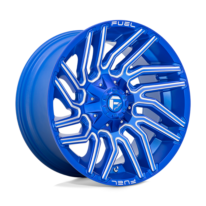 CARBURANT TOUT-TERRAIN D774 TYPHOON 20X10 6X135 / 6X139.7 -18 106.1 ANODISÉ BLEU FRAISÉ