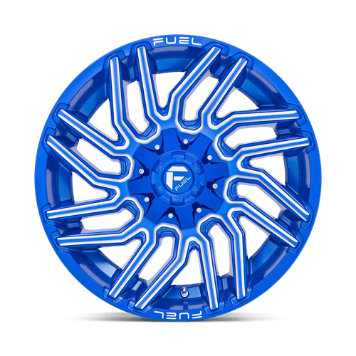 CARBURANT TOUT-TERRAIN D774 TYPHOON 20X10 6X135 / 6X139.7 -18 106.1 ANODISÉ BLEU FRAISÉ