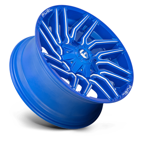 CARBURANT TOUT-TERRAIN D774 TYPHOON 22X12 8X180 -44 124.2 ANODISÉ BLEU FRAISÉ