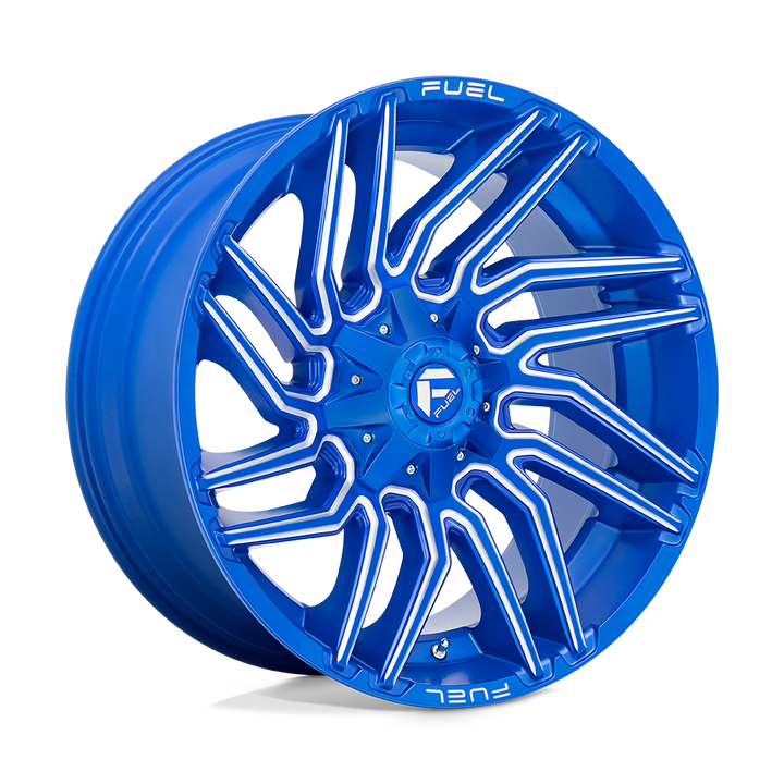 CARBURANT TOUT-TERRAIN D774 TYPHOON 22X10 8X180 -18 124.2 ANODISÉ BLEU FRAISÉ