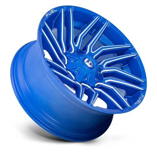 CARBURANT TOUT-TERRAIN D774 TYPHOON 22X10 8X180 -18 124.2 ANODISÉ BLEU FRAISÉ