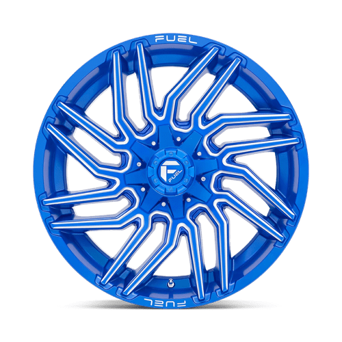 CARBURANT TOUT-TERRAIN D774 TYPHOON 22X10 8X180 -18 124.2 ANODISÉ BLEU FRAISÉ