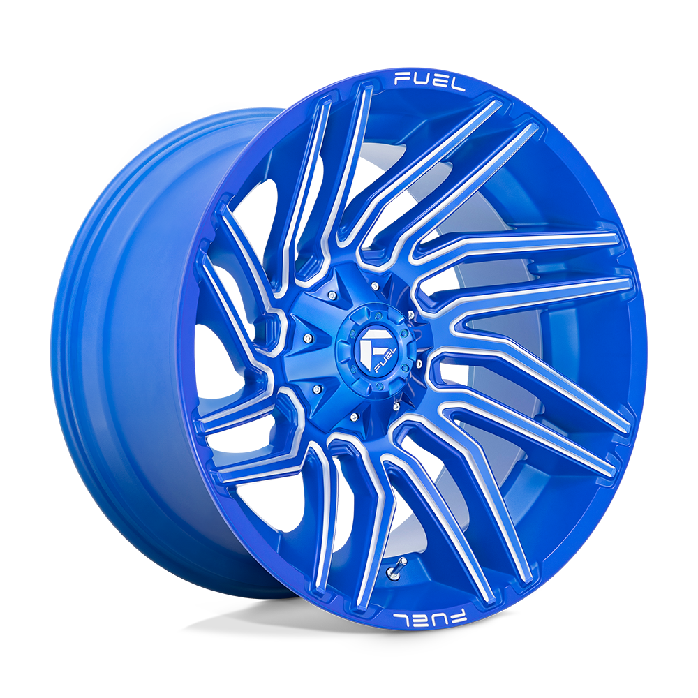 CARBURANT TOUT-TERRAIN D774 TYPHOON 22X12 5X139.7 / 5X150 -44 110.1 ANODISÉ BLEU FRAISÉ