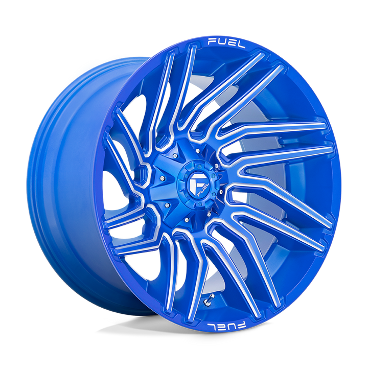 CARBURANT TOUT-TERRAIN D774 TYPHOON 22X12 5X139.7 / 5X150 -44 110.1 ANODISÉ BLEU FRAISÉ