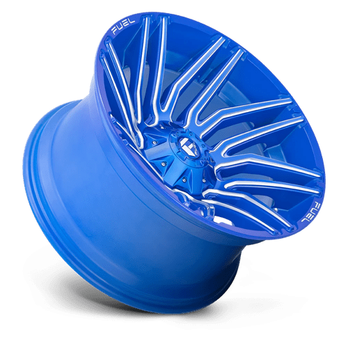 CARBURANT TOUT-TERRAIN D774 TYPHOON 22X12 5X139.7 / 5X150 -44 110.1 ANODISÉ BLEU FRAISÉ