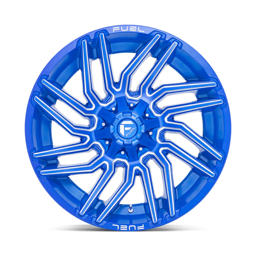 CARBURANT TOUT-TERRAIN D774 TYPHOON 22X12 5X139.7 / 5X150 -44 110.1 ANODISÉ BLEU FRAISÉ