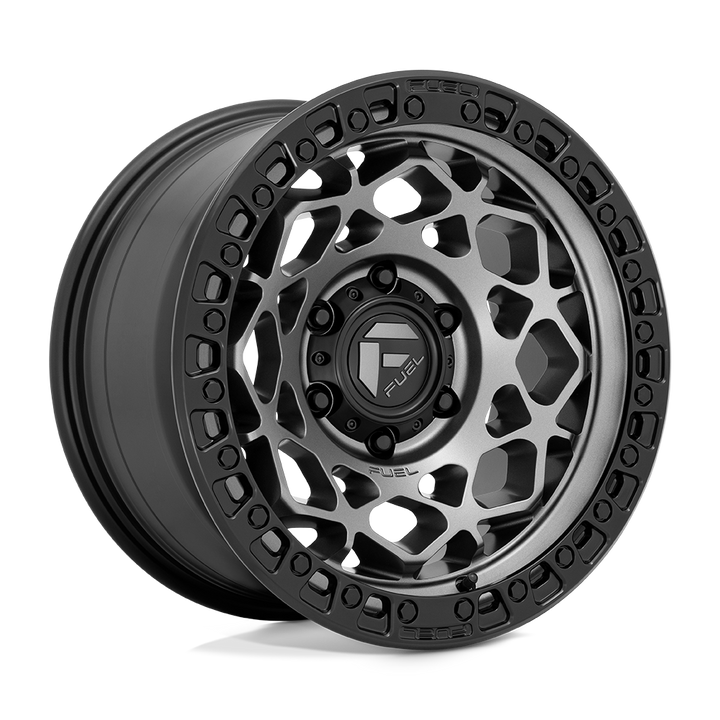 CARBURANT TOUT-TERRAIN D784 UNITÉ 17X9 6X135 -12 87.1 GUNMETAL AVEC ANNEAU NOIR MAT